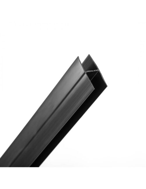 Unión H de PVC Color Negro Brillante de 5.95 Metros Unión H de PVC Color Negro Brillante de 5.95 Metros.