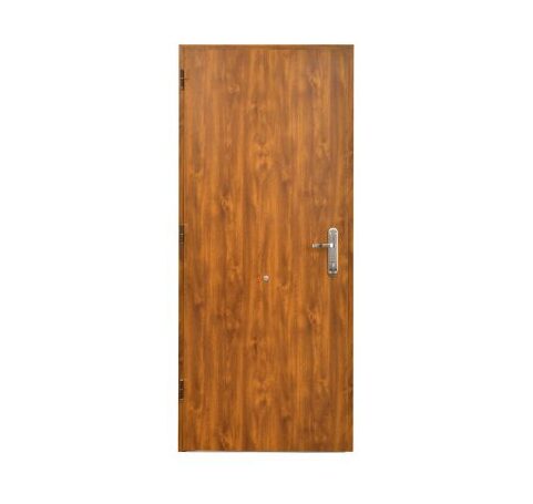 Puerta de Acero Acabado Madera 90cm