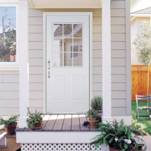 Puerta de Acero Lisa con 9 Luces