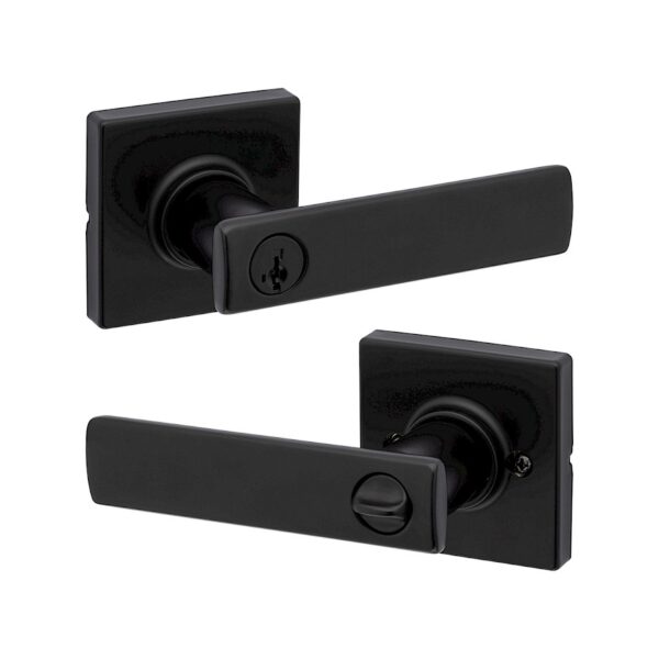 Llavín con Llave Kwikset Manija Breton Negro