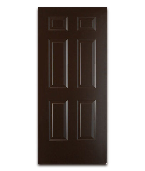 Puerta de Acero 6 Paneles Color Chocolate 90cm