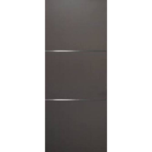 Puerta de Acero con 2 Soleras Horizontales Gris Hinton 90cm