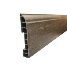 Zócalo de PVC Color Roble Oscuro ZP-02 (ZR753) 2.40 m × 8 cm